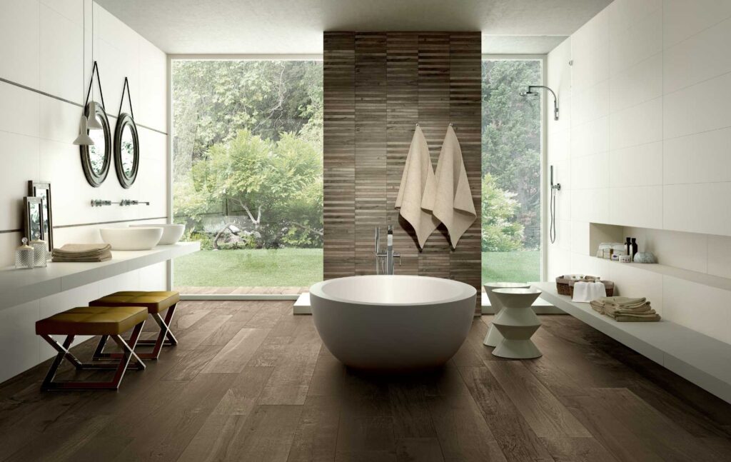 Wood effect tiles